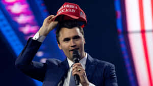 Charlie Kirk Speaking At Event Wallpaper