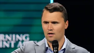 Charlie Kirk Speaking Engagement Wallpaper