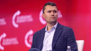 Charlie Kirk Speaking Engagement Wallpaper