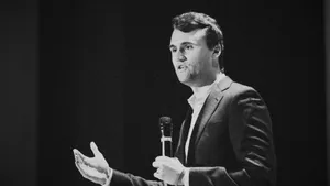 Charlie Kirk Speaking Engagement Wallpaper