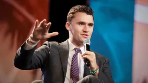 Charlie Kirk Speaking Engagement Wallpaper