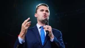 Charlie Kirk Speaking Event Wallpaper