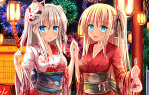 Charlotte Anime In Kimono Wallpaper