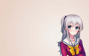 Charlotte Anime Listening To Music Wallpaper