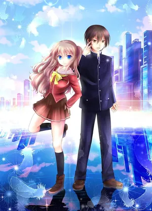 Charlotte Anime Scattered Feather Wallpaper