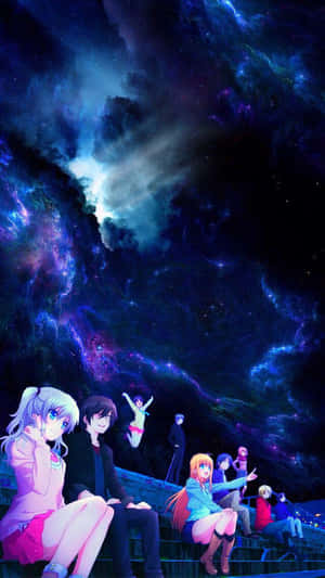 Charlotte Anime Sitting On Bench Wallpaper