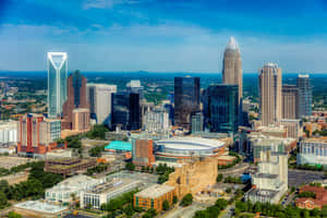 Charlotte Skyline Aerial View Wallpaper