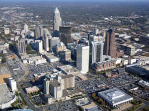 Charlotte Skyline Aerial View Wallpaper