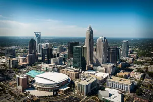 Charlotte Skyline Aerial View Wallpaper