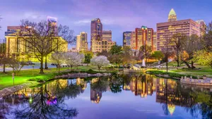 Charlotte Skyline At Dusk Wallpaper