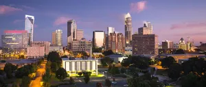 Charlotte Skyline Dusk View Wallpaper