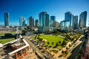 Charlotte Skyline Panorama Wallpaper