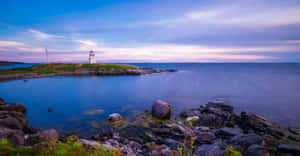 Charlottetown Coastal Lighthouse Dusk Wallpaper