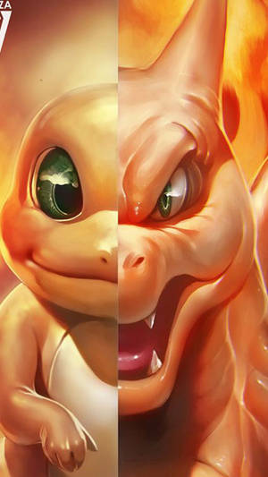 Charmander Evolution Pokemon Iphone Wallpaper