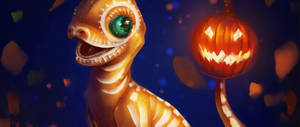 Charmander With Pumpkin Tail Wallpaper