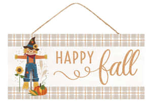 Charming Fall Scarecrow In The Golden Fields Wallpaper