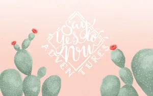 Charming Kawaii Cactus Wallpaper Wallpaper