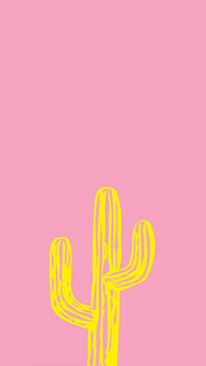 Charming Kawaii Cactus Wallpaper Wallpaper