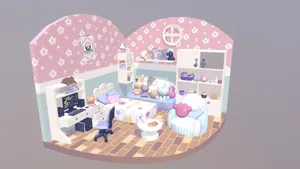 Charming Kawaii Room With A Touch Of Pastel Colors Wallpaper