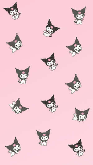 Charming Kuromi Pattern Wallpaper Wallpaper