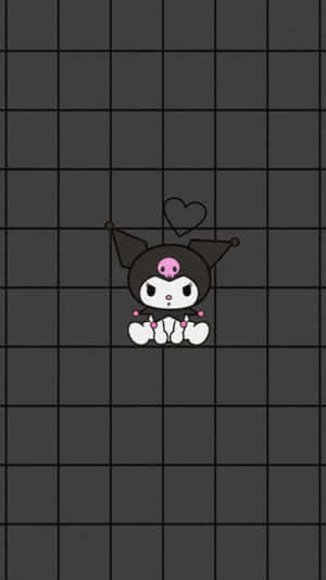 Charming Kuromi Pattern Wallpaper Wallpaper