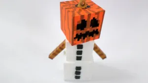 Charming Minecraft Snow Golem In A Winter Wonderland Wallpaper