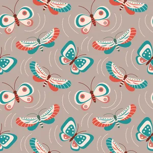 Charming Pastel Butterflies And Moth Wallpaper