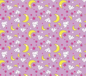 Charming Pastel Sailor Moon Surrounded By Magical Stars Wallpaper