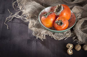 Charming Persimmon Fruit Wallpaper