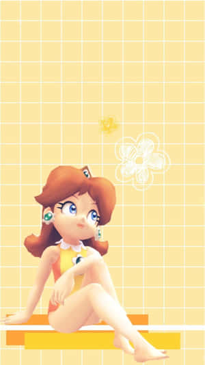 Charming Princess Daisy In A Gleaming Floral Kingdom Wallpaper