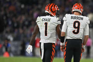 Chaseand Burrow Bengals Game Moment Wallpaper