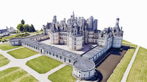 Chateau De Chambord Overhead Angle Shot Wallpaper