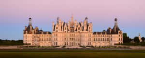 Chateau De Chambord Pinkish Hue Skies Wallpaper