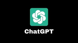 Chatgpt Logo On A Black Background Wallpaper