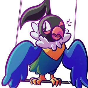 Chatot In Bird Swing Wallpaper