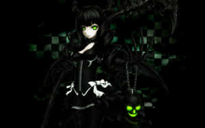 Checkered Green And Black Anime Pfp Wallpaper