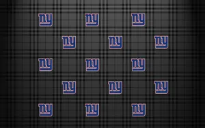 Checkered New York Giants Logo Wallpaper