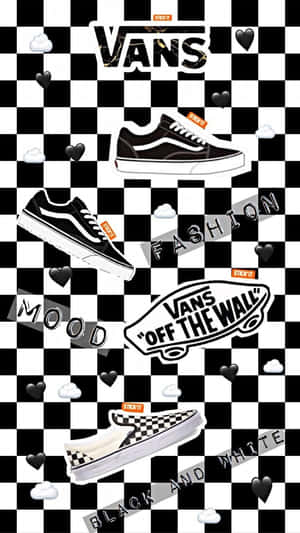 Checkered Vans Collage Aesthetic.jpg Wallpaper