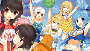 Cheer Squads In Konosuba, So Much Energy! Wallpaper