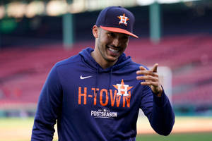 Cheerful Carlos Correa Wallpaper