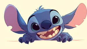 Cheerful Cartoon Stitch Wallpaper