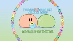Cheerful Dangos From The Anime Series Clannad Wallpaper