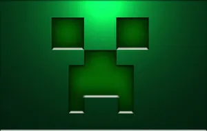 Cheerful Minecraft Creeper Taking A Joyful Ride Wallpaper