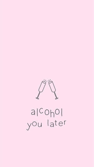 Cheerful Pun Wallpaper Pink Background Wallpaper