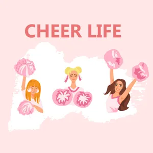 Cheerful Spirit Cheerleading Illustration Wallpaper