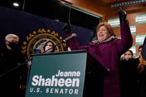 Cheering Jeanne Shaheen Wallpaper