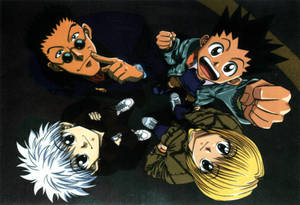 Cheering With Friends - Killua And His Pals, Having A Blast! Wallpaper