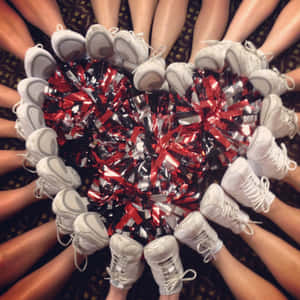 Cheerleading Pom Poms Circle Wallpaper