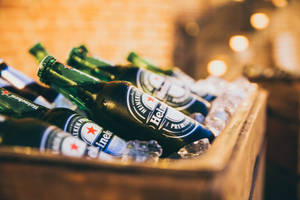 Cheers To An Ice Cold Heineken! Wallpaper