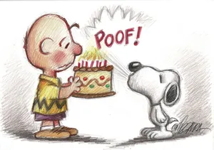 'cheers To Charlie Brown On His Birthday!' Wallpaper